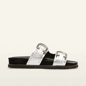 NEW FRANKIE4 women's deon stud sandal in silver